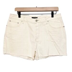 House of Harlow 1960 Womens High Rise Mom Shorts Size 30 Cream Button Fly NWT